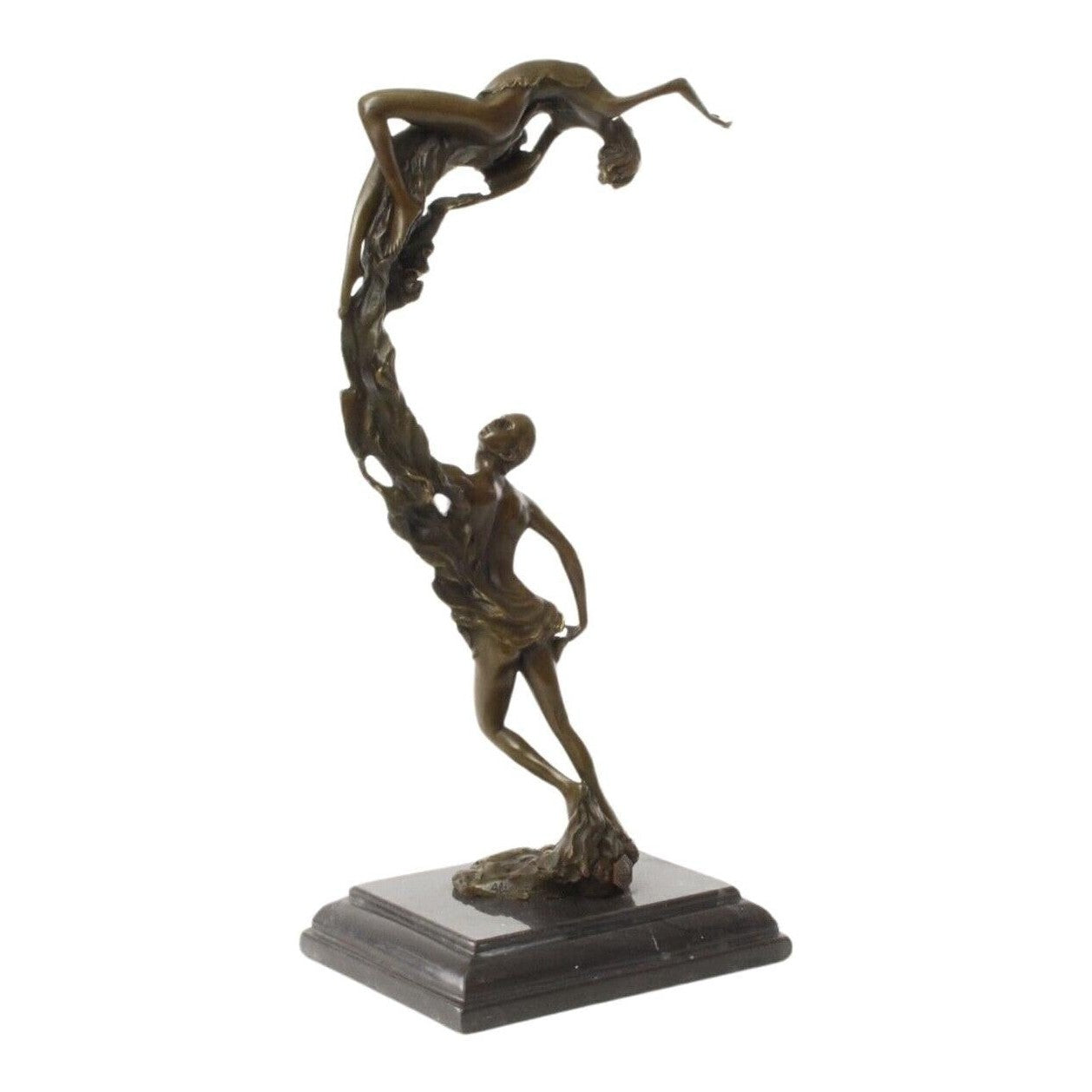 Ascending Lovers Sculpture | Handcrafted Bronze Decor | Gift Idea