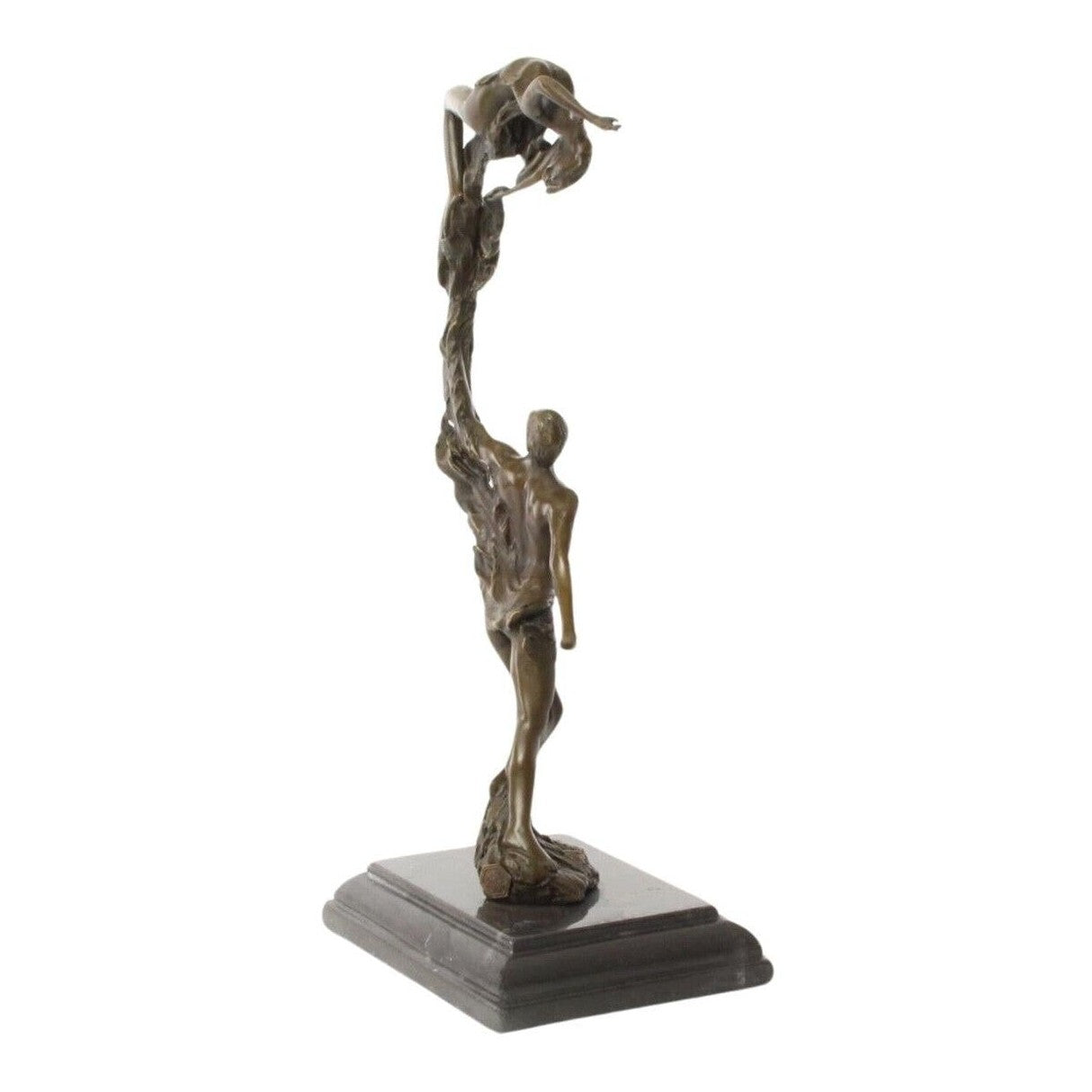 Ascending Lovers Sculpture | Handcrafted Bronze Decor | Gift Idea