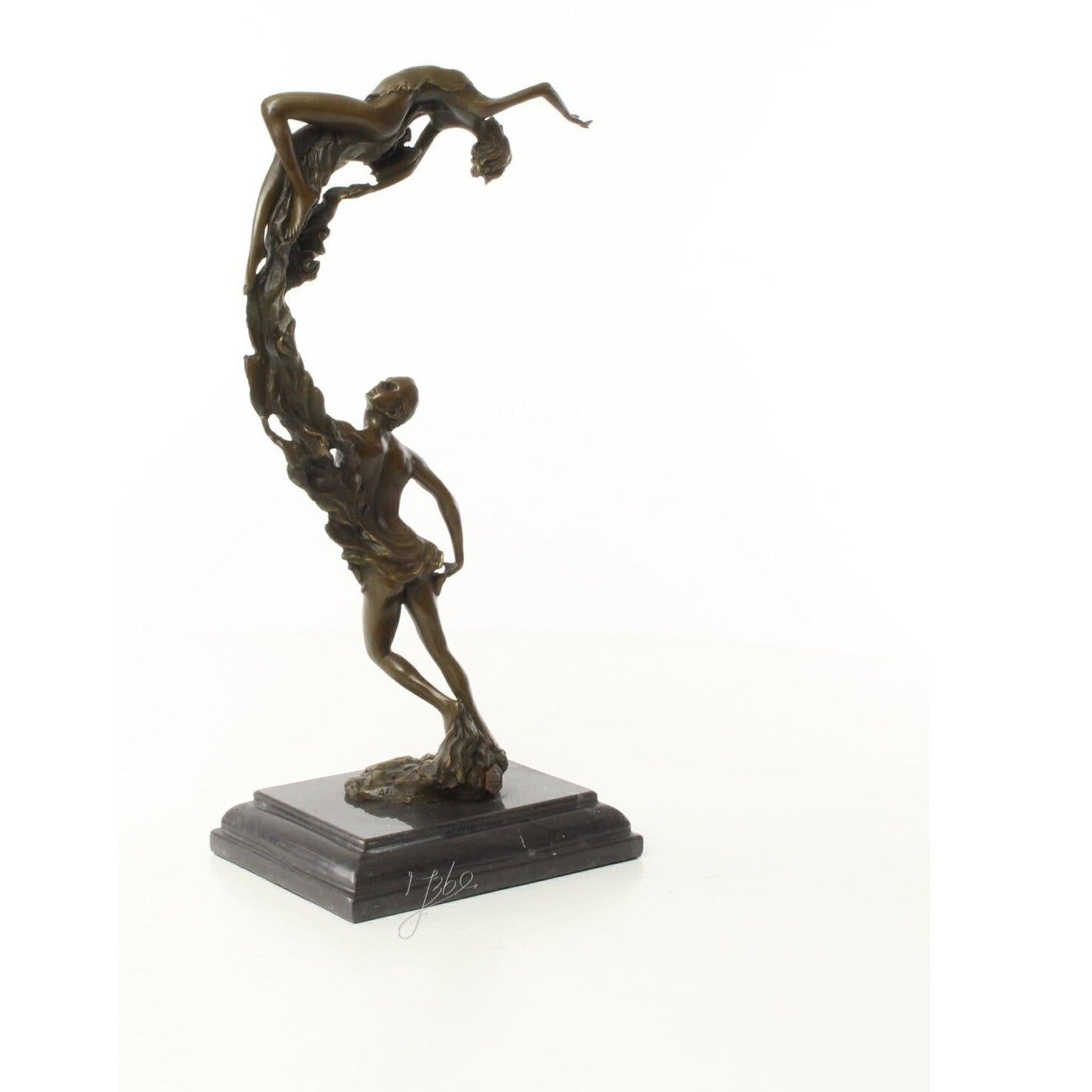 Ascending Lovers Sculpture | Handcrafted Bronze Decor | Gift Idea