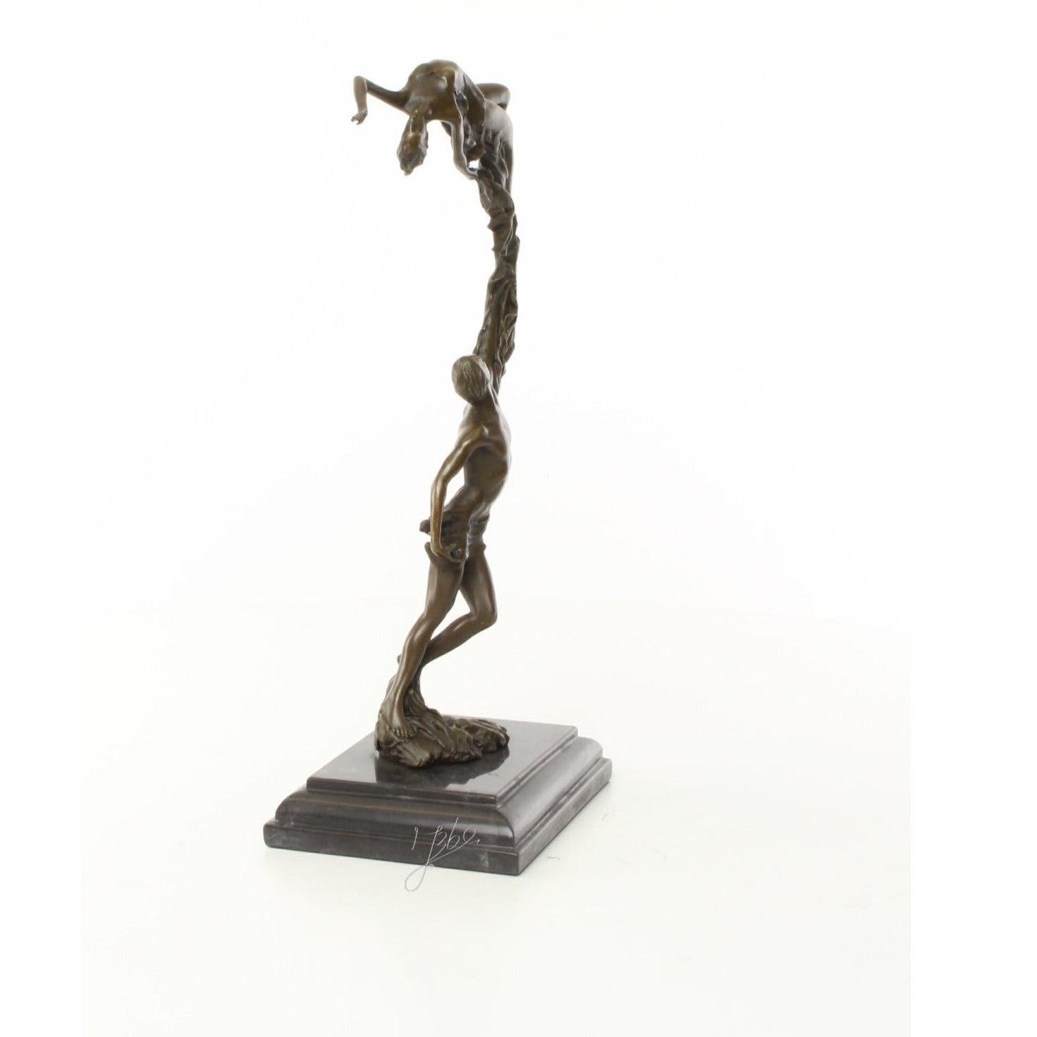 Ascending Lovers Sculpture | Handcrafted Bronze Decor | Gift Idea