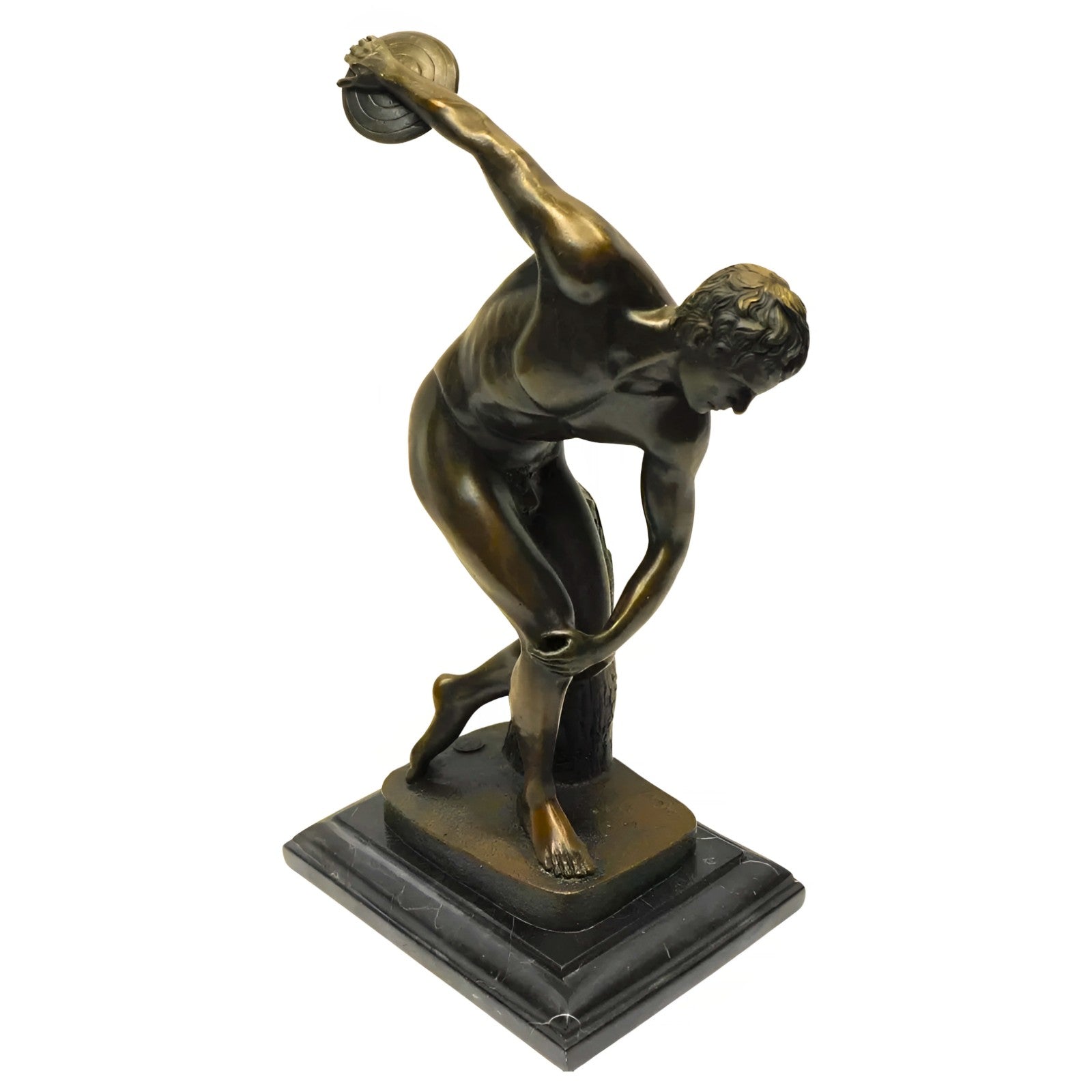 Bronze Sculpture of Discobolos by Myron – Classical Greek Athlete