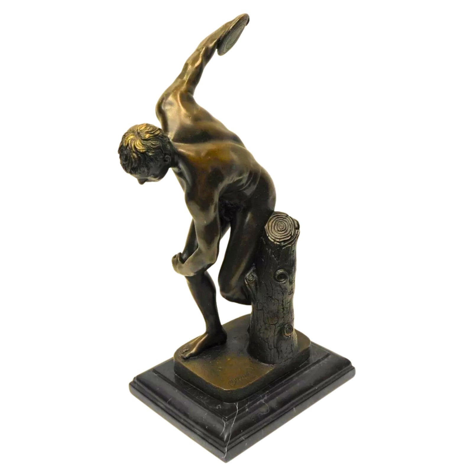 Bronze Sculpture of Discobolos by Myron – Classical Greek Athlete
