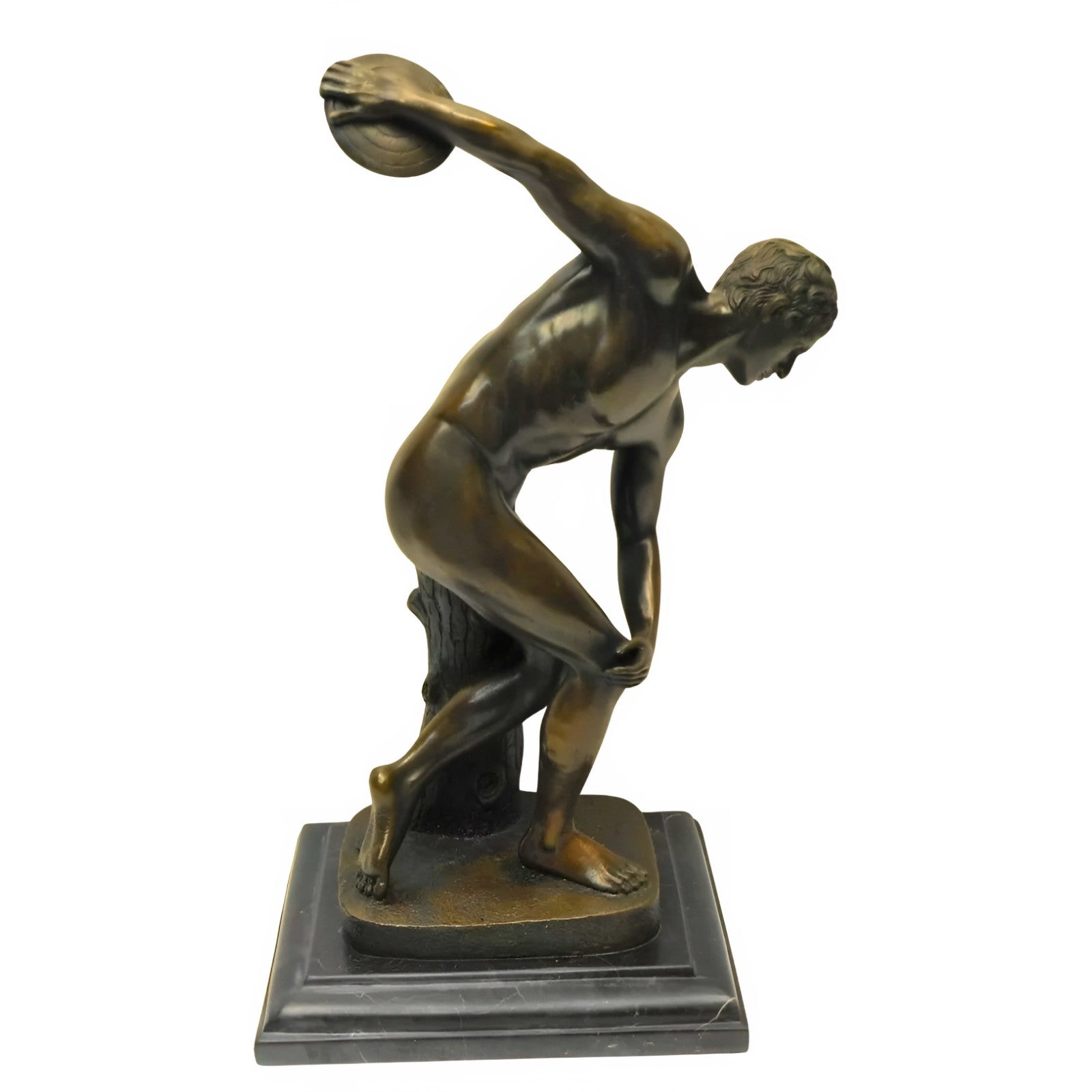 Bronze Sculpture of Discobolos by Myron – Classical Greek Athlete