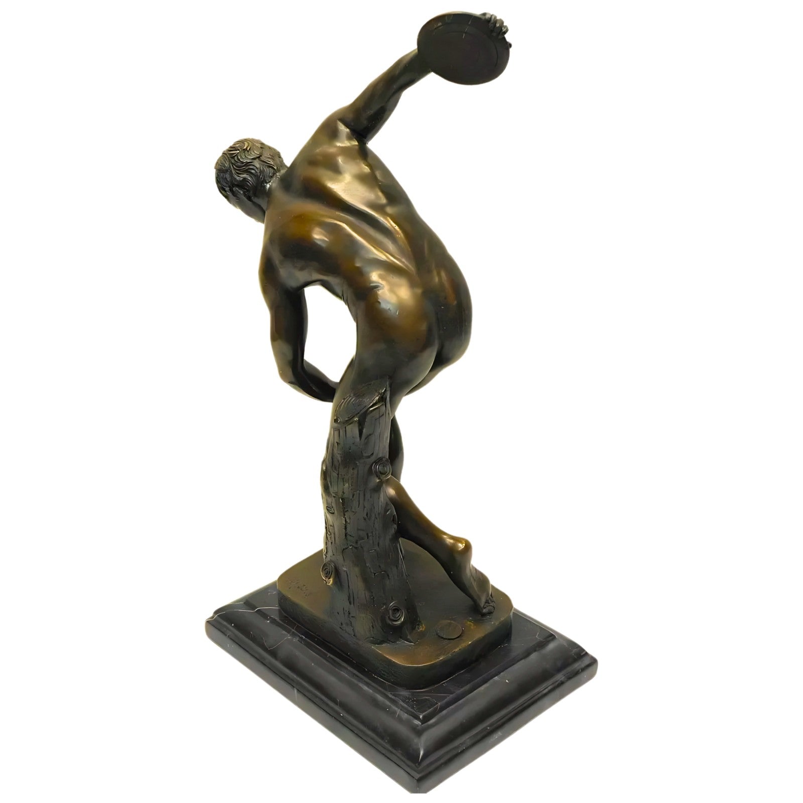 Bronze Sculpture of Discobolos by Myron – Classical Greek Athlete
