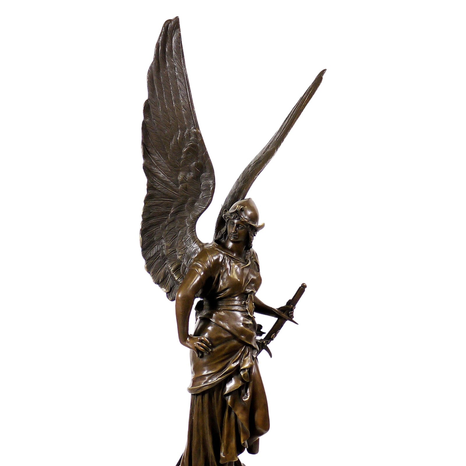 Bronze Sculpture "Peace in Arms" – Winged Warrior with Sword
