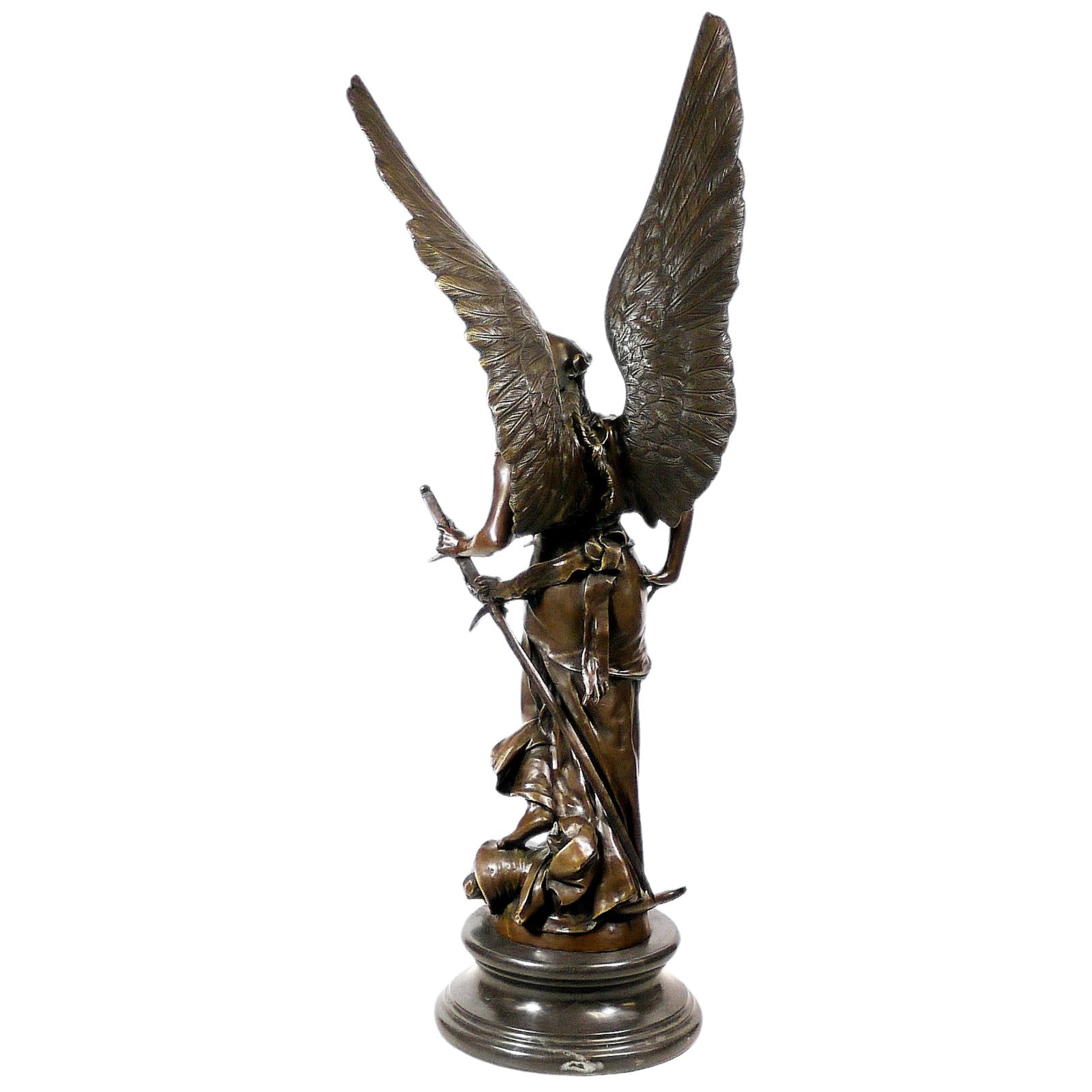 Bronze Sculpture "Peace in Arms" – Winged Warrior with Sword