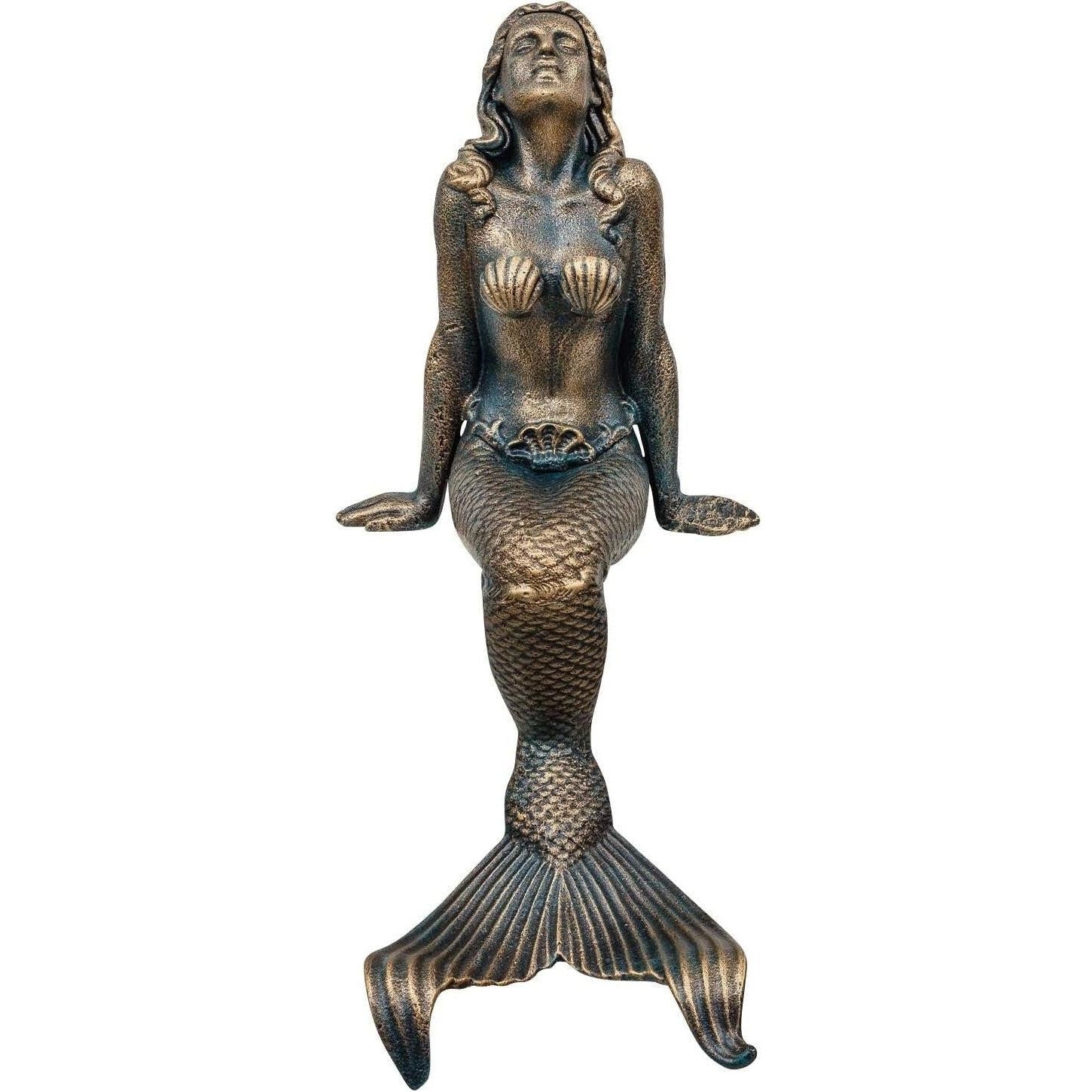 Cast Iron Figurine of a Mermaid | Mythology & Deity Sculptures