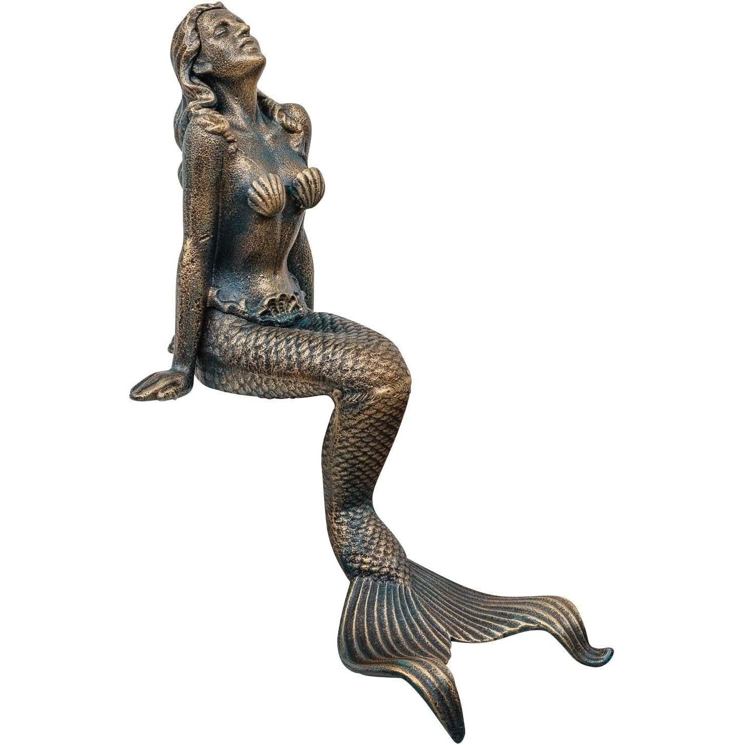 Cast Iron Figurine of a Mermaid | Mythology & Deity Sculptures