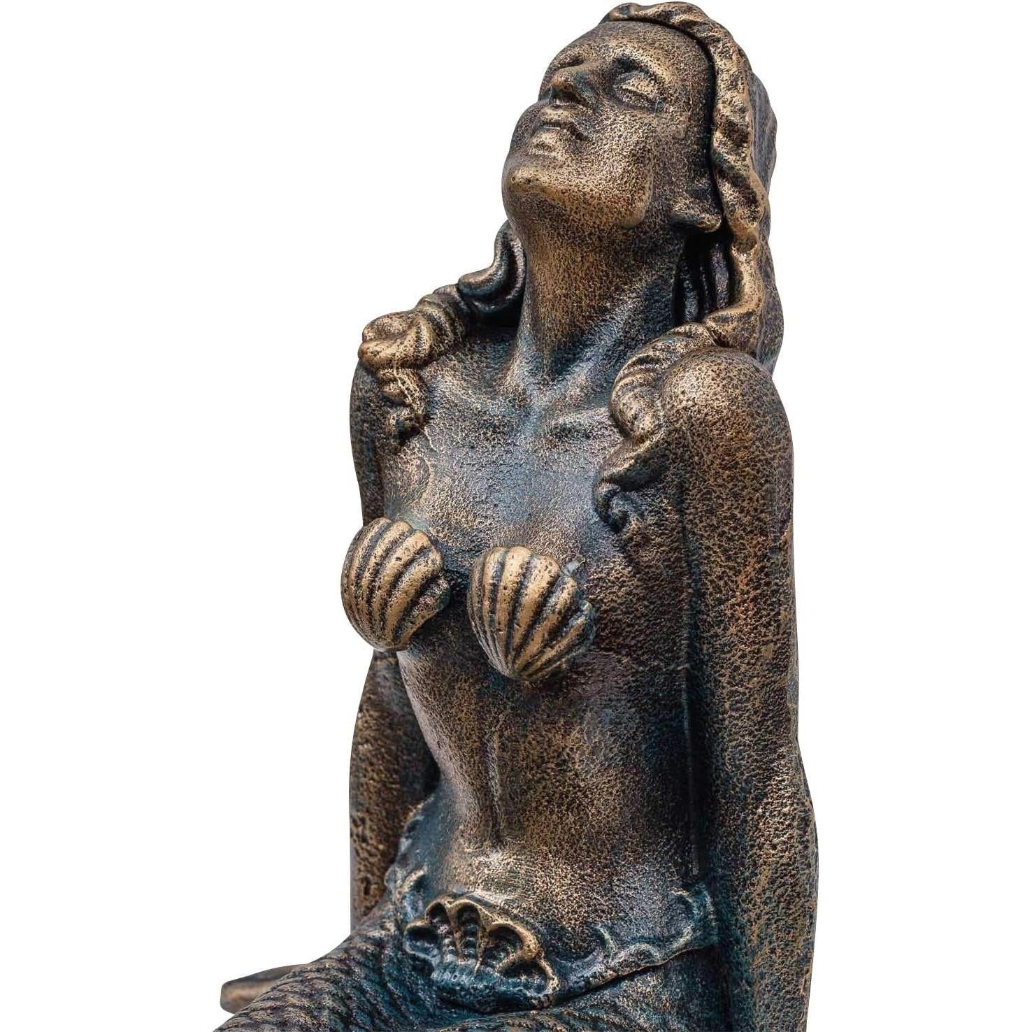 Cast Iron Figurine of a Mermaid | Mythology & Deity Sculptures