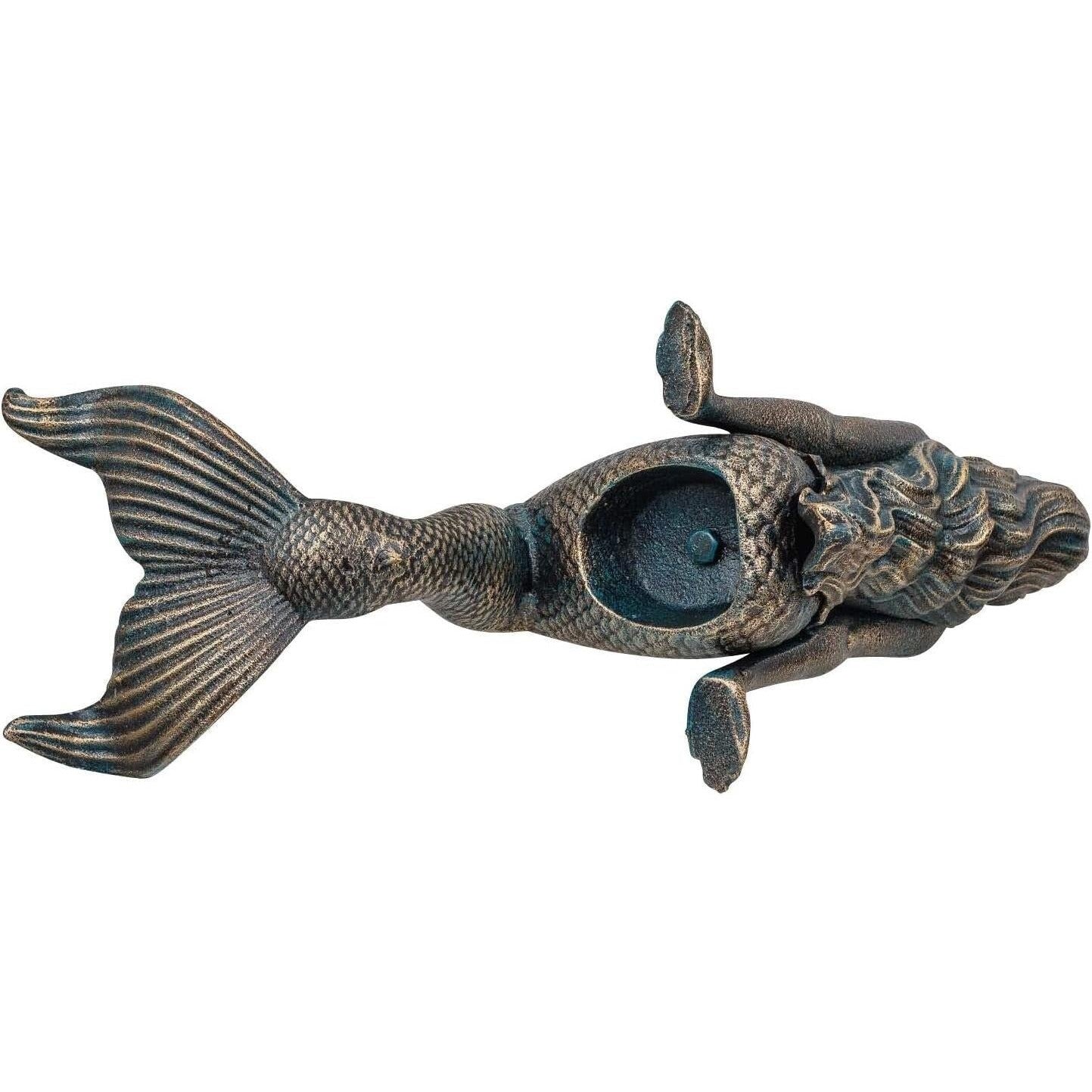 Cast Iron Figurine of a Mermaid | Mythology & Deity Sculptures