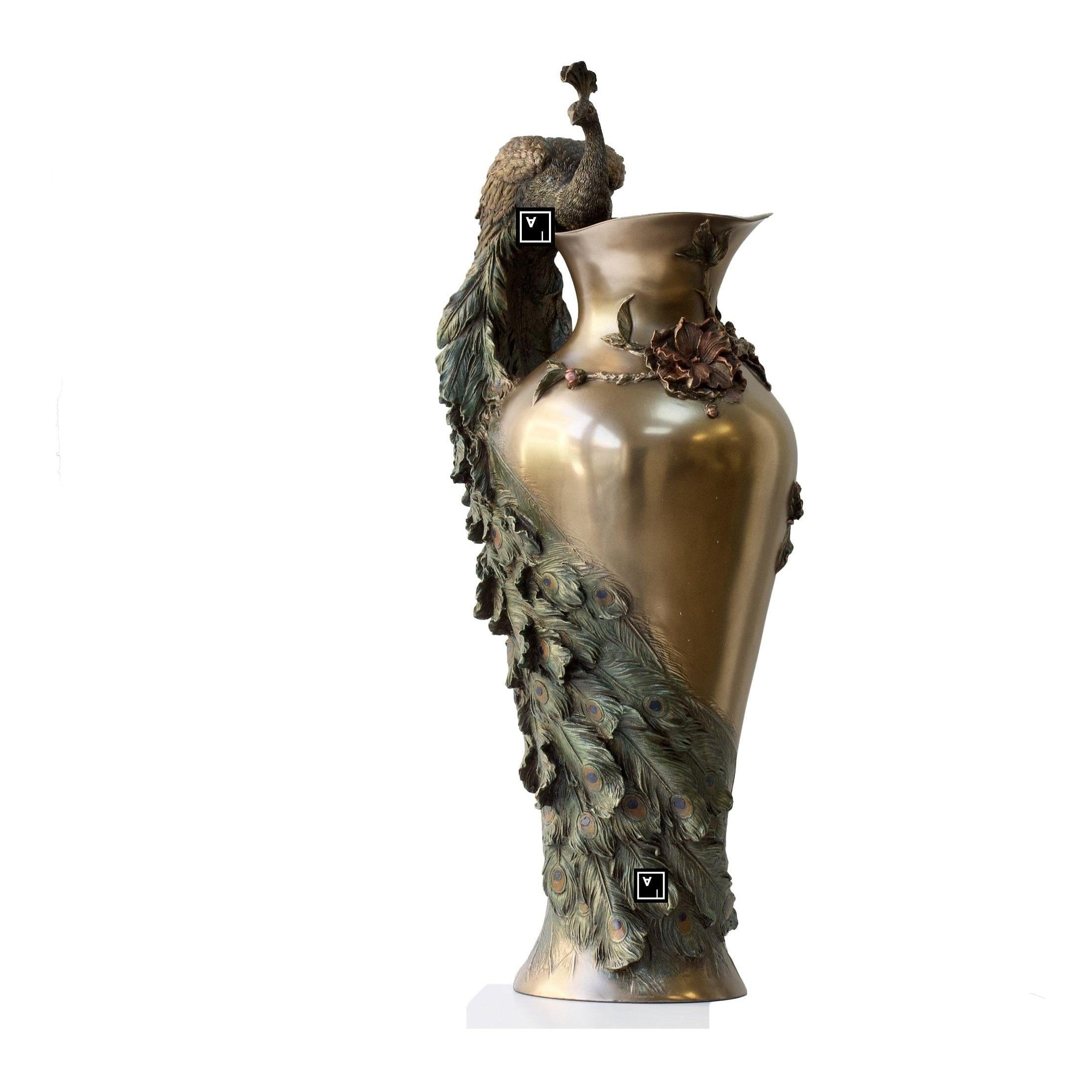 Art nouveau Peacock Vase | Vases & Bowls | Home Decor | Handcrafted