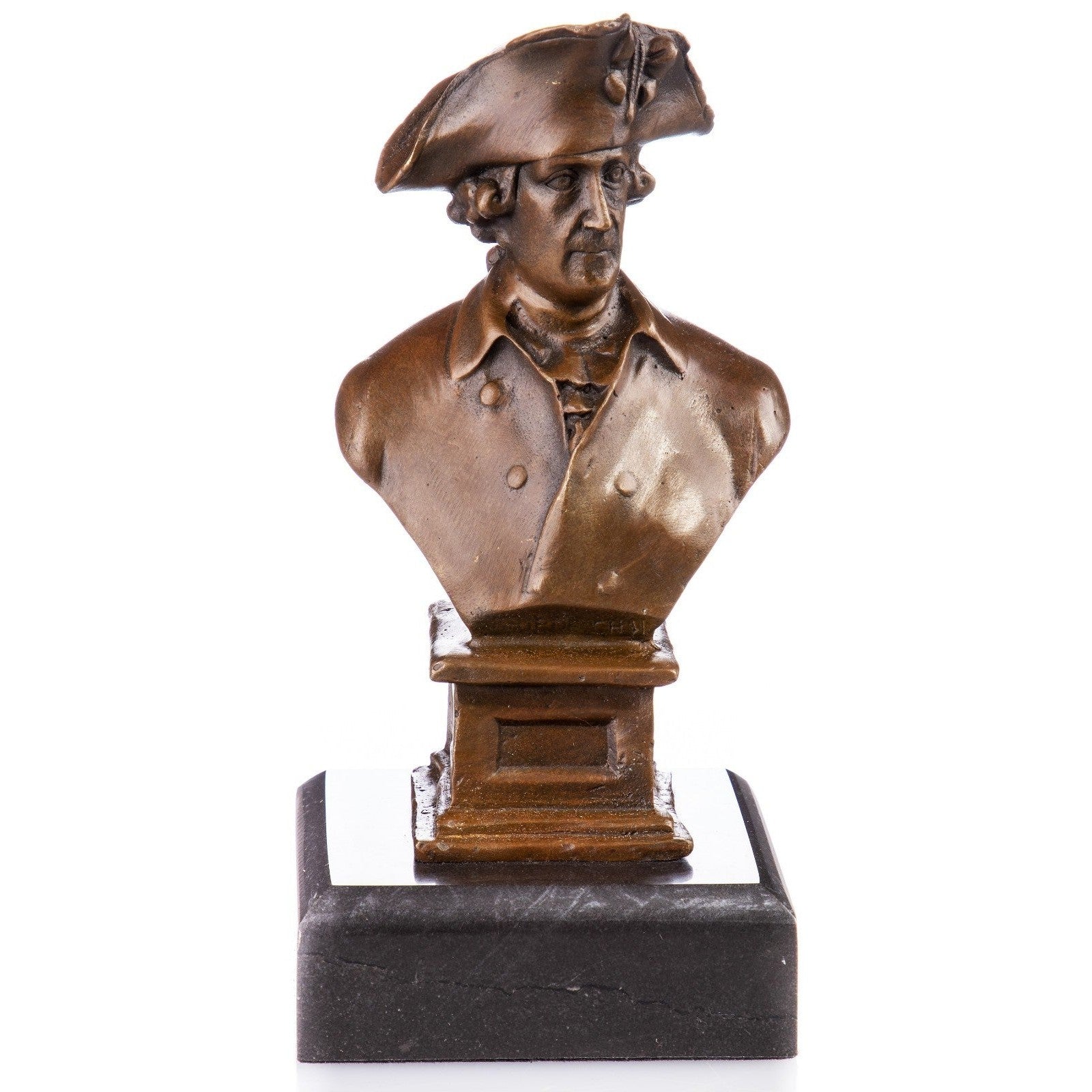 Colonial Gentleman Bust | Handcrafted Bronze Decor | Gift Idea
