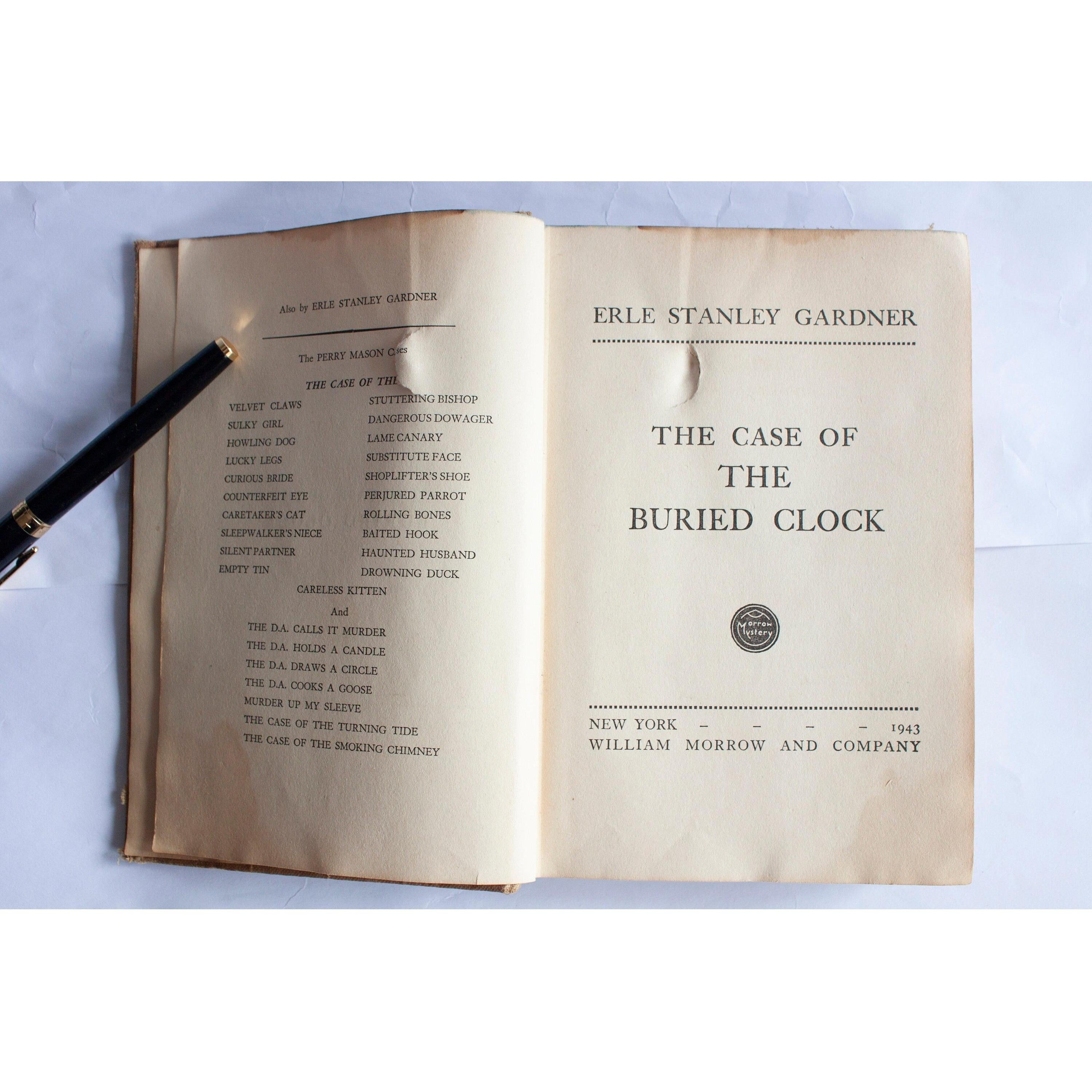 1943 1ST Edition Erle Stanley Gardner.The Case of The Buried Clock