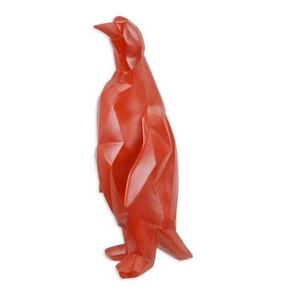 Low Poly Penguin Sculpture | Handcrafted Resin Decor