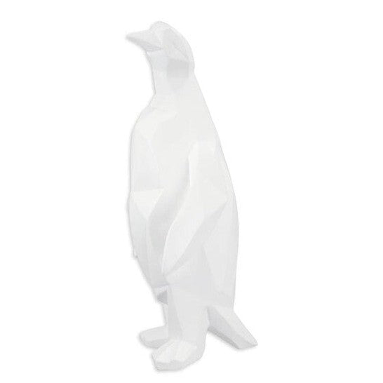 Low Poly Penguin Sculpture | Handcrafted Resin Decor
