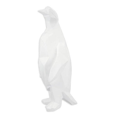 Low Poly Penguin Sculpture | Handcrafted Resin Decor