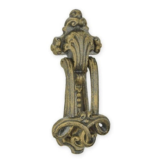 Ornate Scroll Door Knocker | Handcrafted Cast Iron Decor