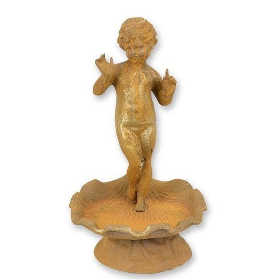 Cast Iron Young Boy Dancing Boy Statue Rustical Sculpture garden decor
