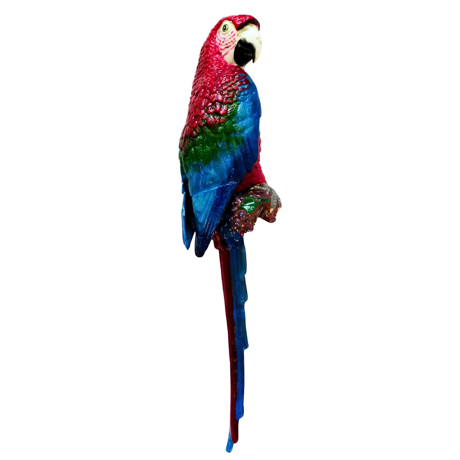 Cast Iron Wall Mount Red and Blue Macaw. Home Decor, Wall Plaques & Si