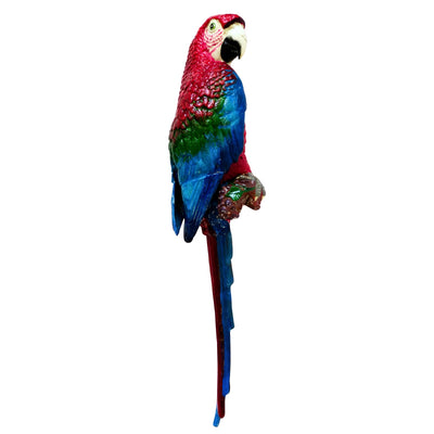 Cast Iron Wall Mount Red and Blue Macaw. Home Decor, Wall Plaques & Si