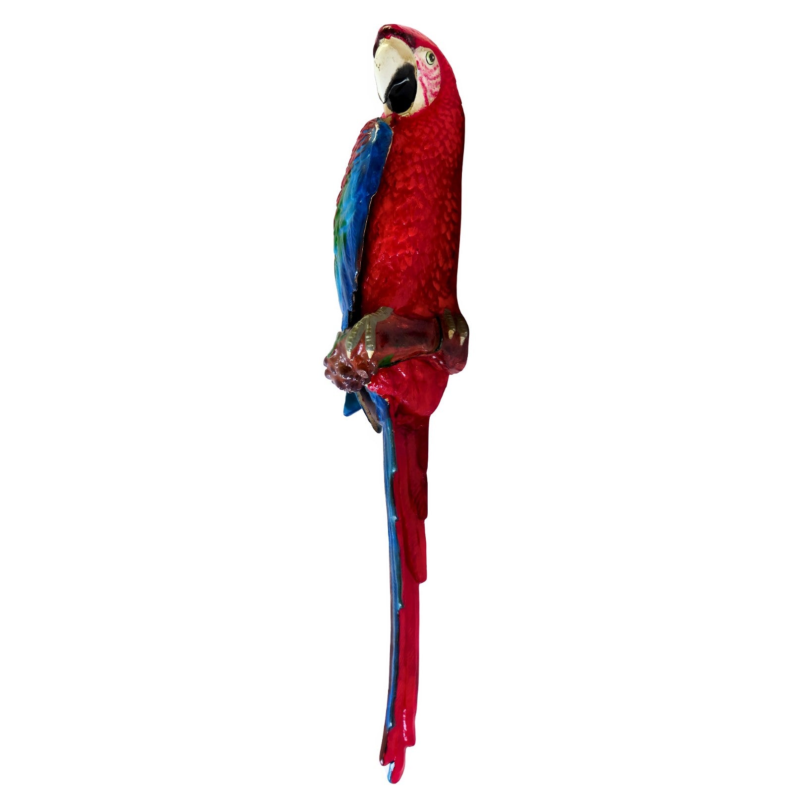 Cast Iron Wall Mount Red and Blue Macaw. Home Decor, Wall Plaques & Si