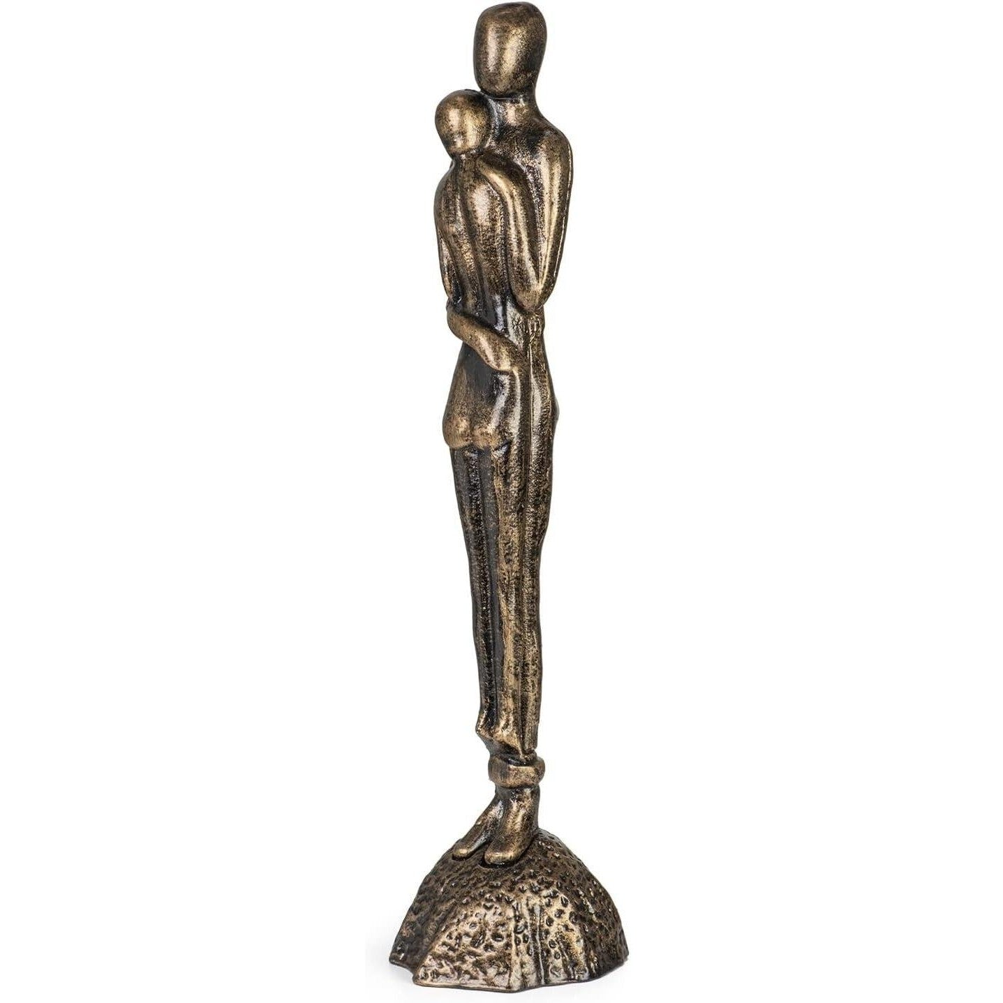 Bronze-Look Cast Iron Sculpture of an Embracing Couple, Figurines & St
