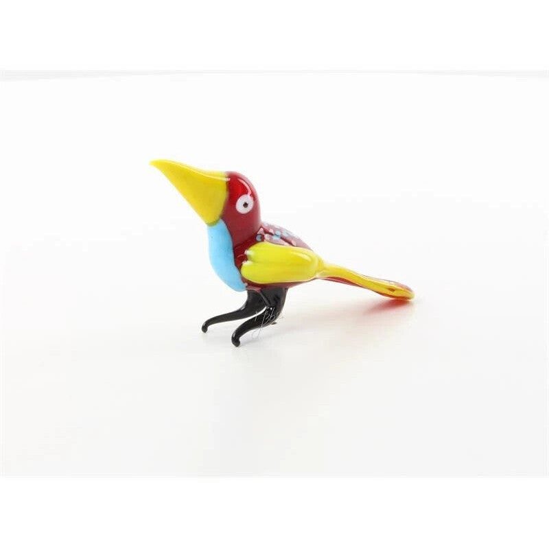 Murano Style Miniature Glass Figurine of a Tucan Home Decor