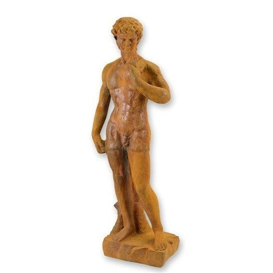 Rusty Cast Iron Statue of David. Home Decor | Figurines & Statues