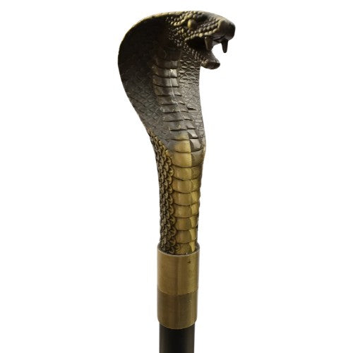 Aluminium Walking Stick Snake Cobra Head | Curios & Collectibles