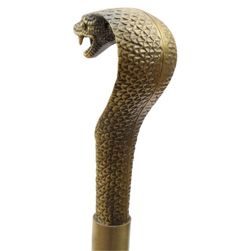 Aluminium Walking Stick Snake Cobra Head | Curios & Collectibles