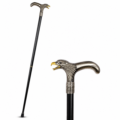 Bald Eagle Handle Cane | Handcrafted Brass Decor | Gift Idea