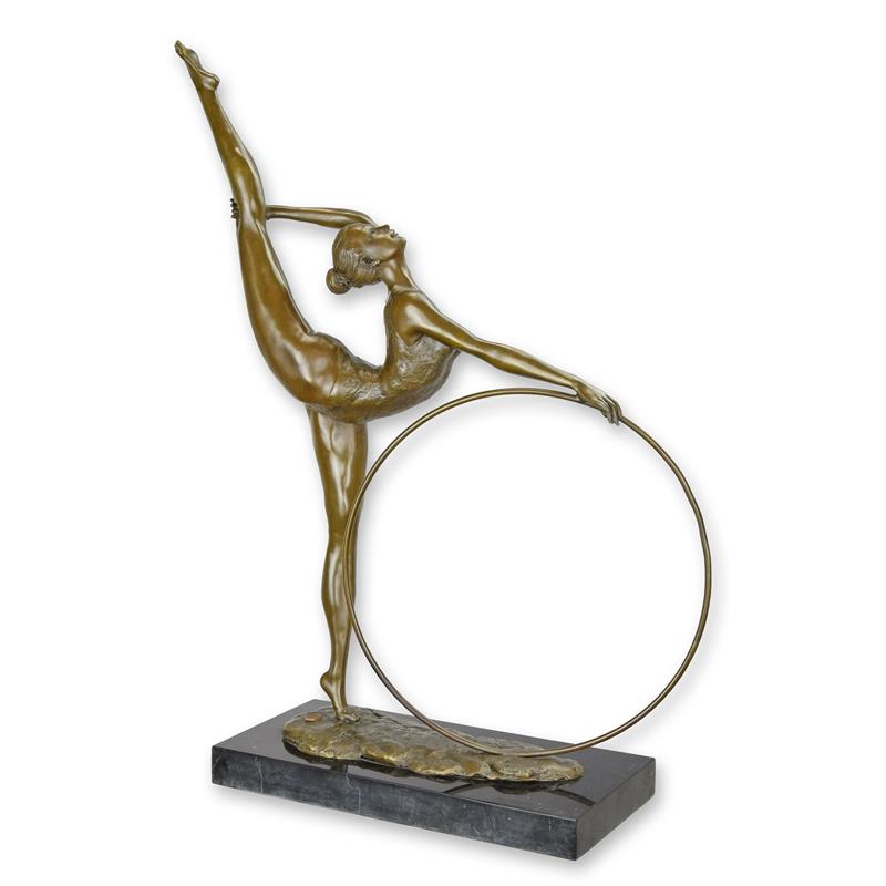 Rhythmic Hoop Dancer | Handcrafted Bronze Decor | Gift Idea