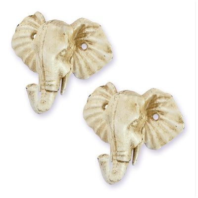 Elephant Wall Hook Pair | Handcrafted Iron Decor