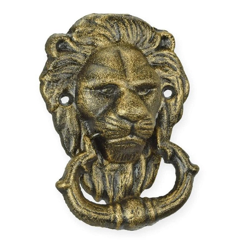 Lion Head Door Knocker | Handcrafted Bronze Decor