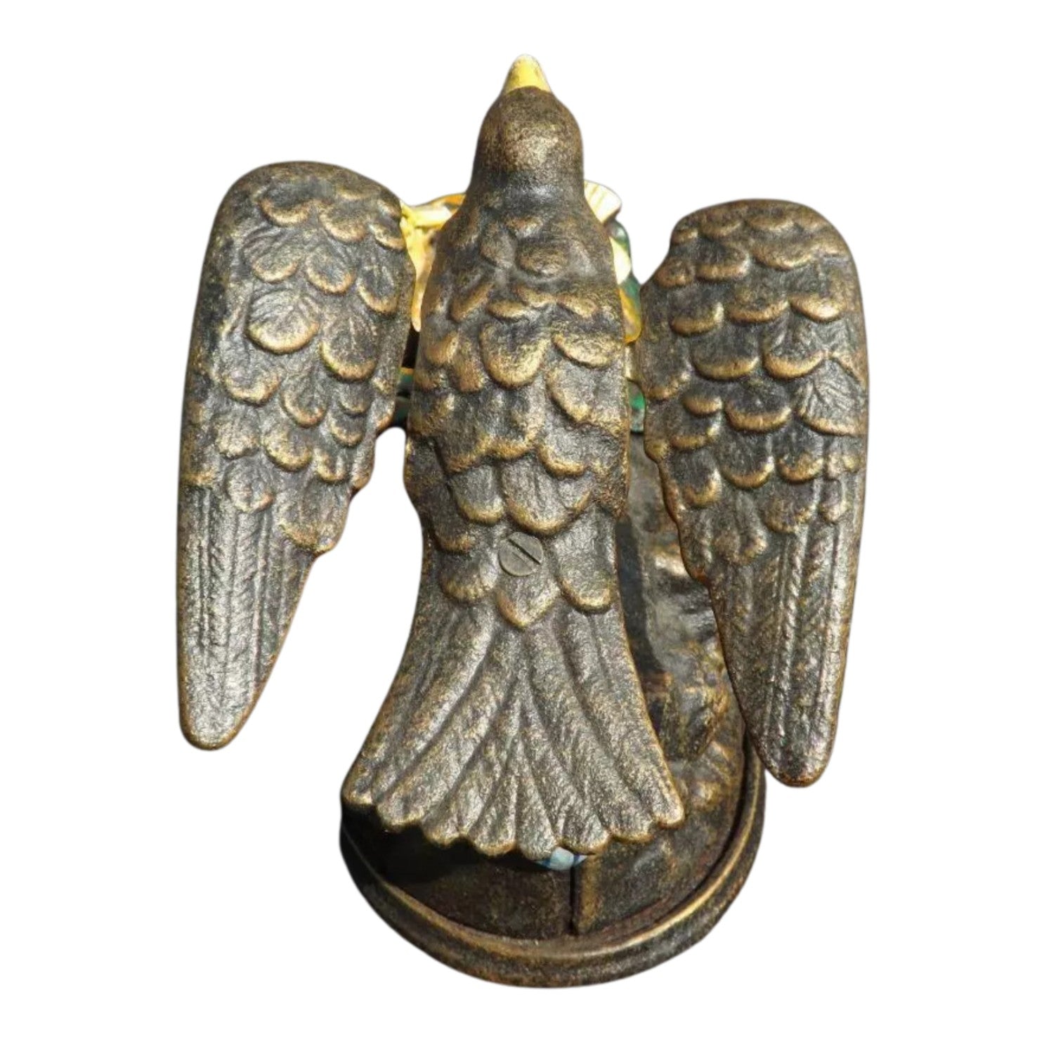Cast Iron Mechanical Bank – Eagle Feeding Her Eaglets, Animal Sculptur