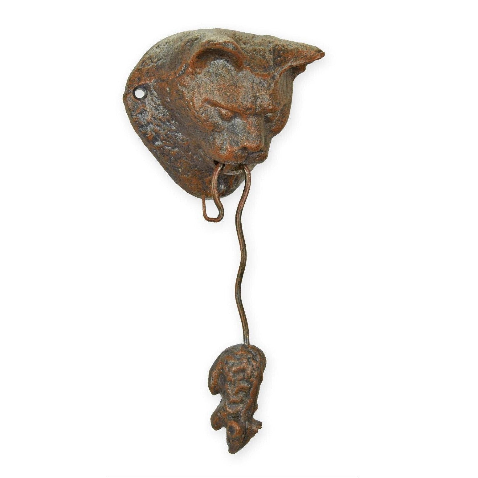 Cat Head Door Knocker | Handcrafted Cast Iron Decor | Gift Idea