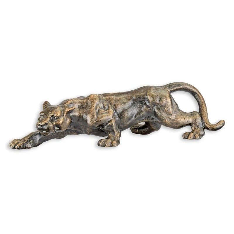 Cast Iron Sculpture of a Panther | Animal Sculptures | Home Decor