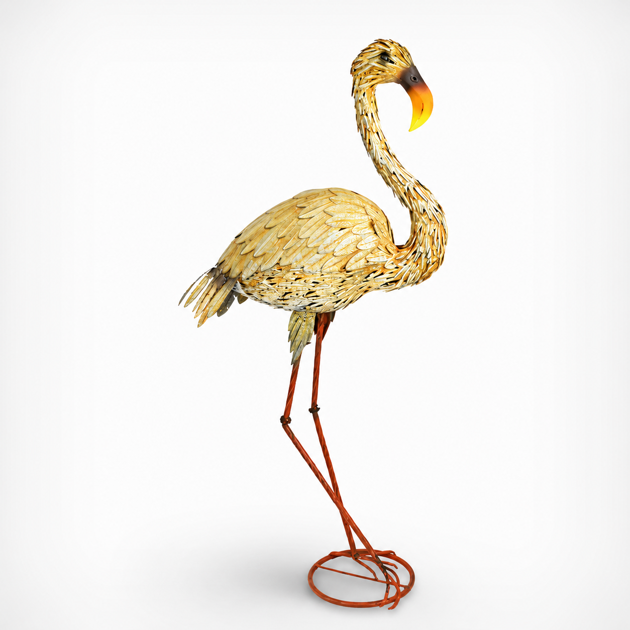 Tall Iron Crane Bird Garden Sculpture – Handcrafted Metal Art
