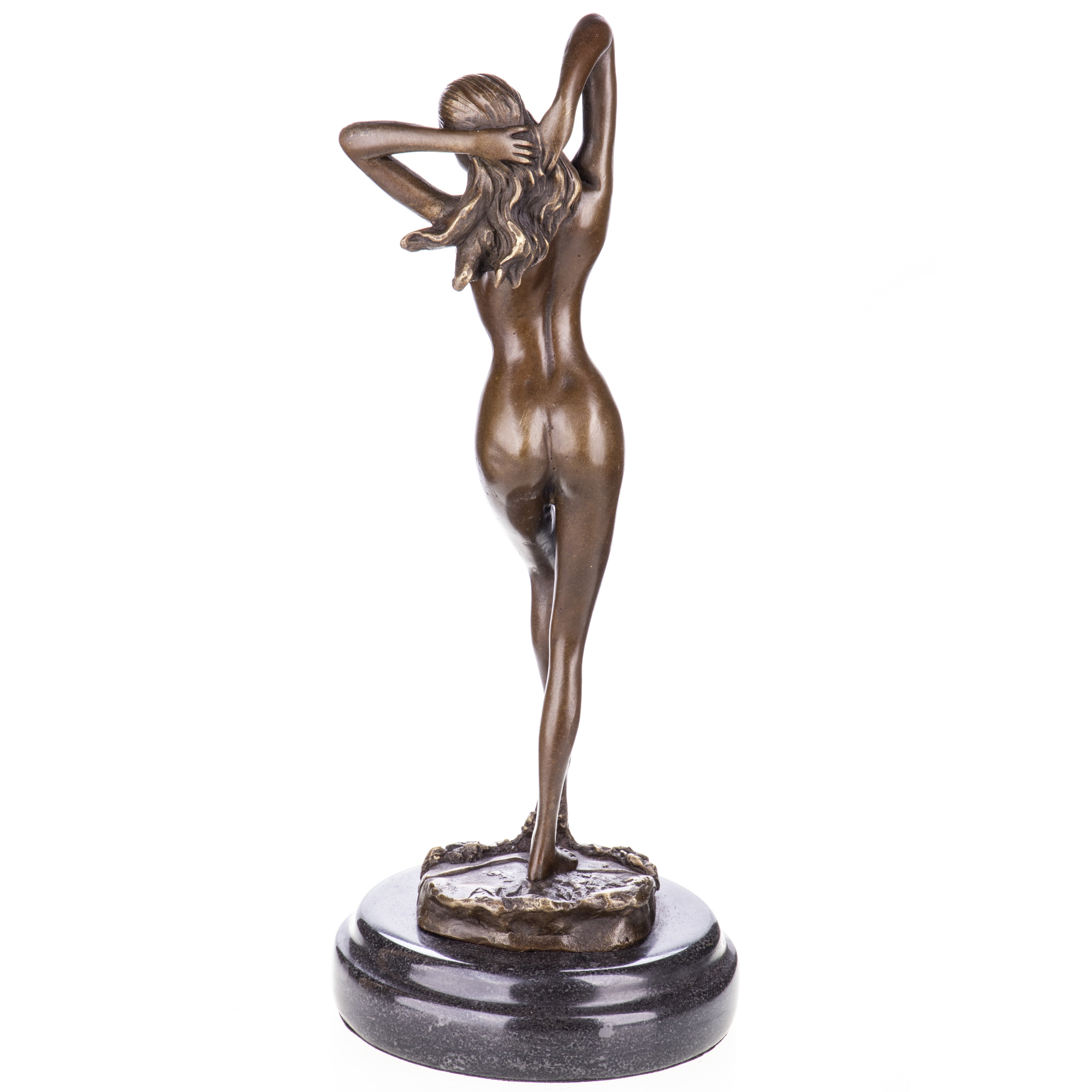 Standing Nude Woman Statue | Handcrafted Bronze Decor