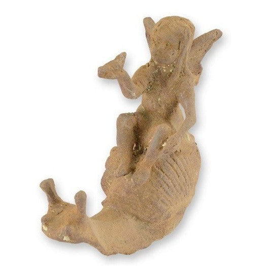 Cast Iron Elf on Snail Sculpture Figurine | Figurines & Statues