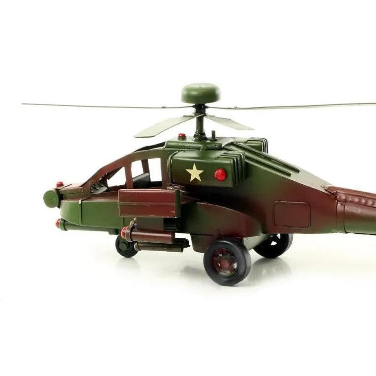 Tin Model of an Apache Helicopter | Tin & Model Collectibles