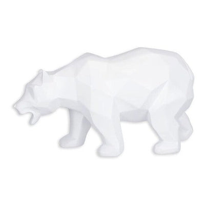 Low Poly Polar Bear Sculpture | Handcrafted Resin Decor