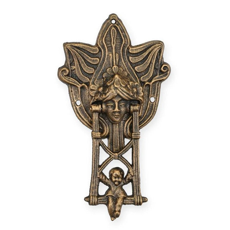 Art Nouveau Lady Wall Hook | Handcrafted Cast Iron Decor