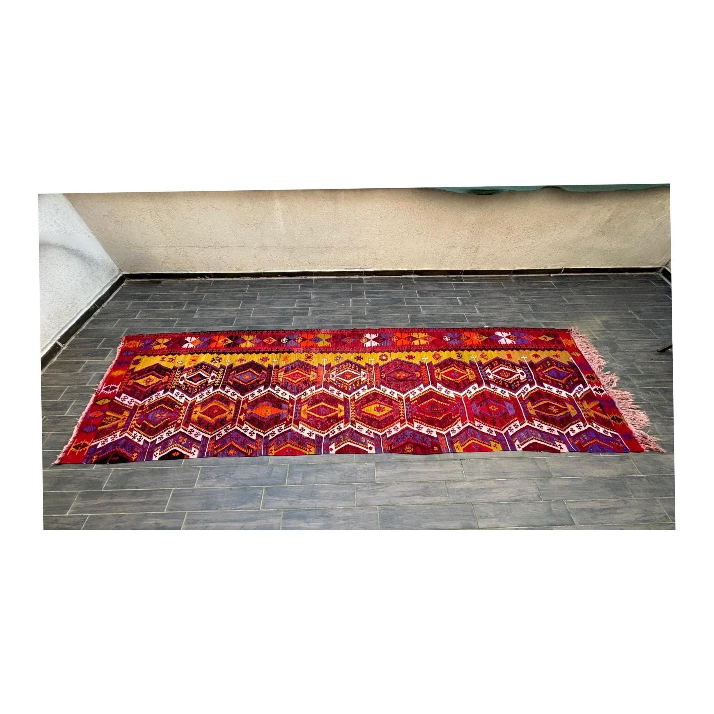 Anatolian Kilim Runner | Handcrafted Wool Decor | Gift Idea