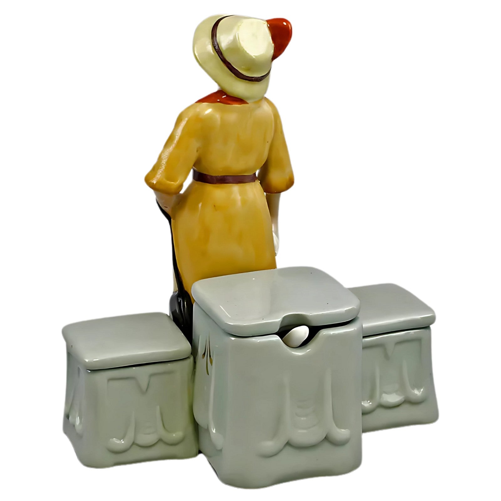 Retro Lady Vanity Box | Handcrafted Porcelain Decor