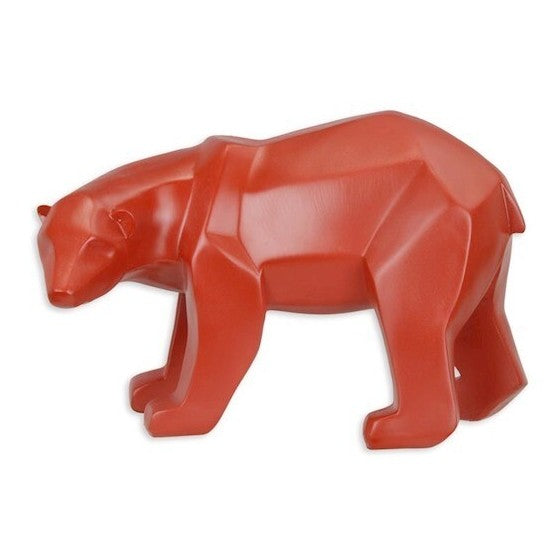Low Poly Polar Bear Sculpture | Handcrafted Resin Decor