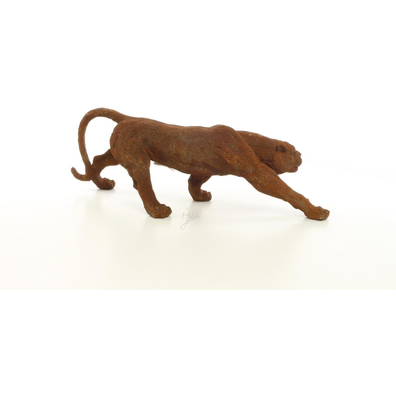 Rustic Resin Panther Sculpture – Garden or Indoor Decor
