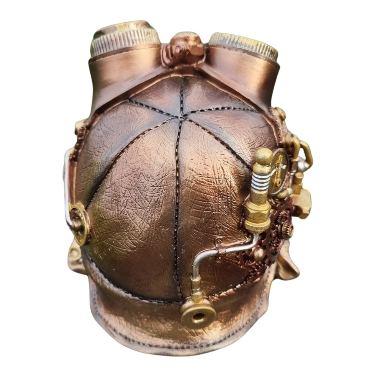 Resin Steampunk Skull with Goggles and Mechanical Detailing
