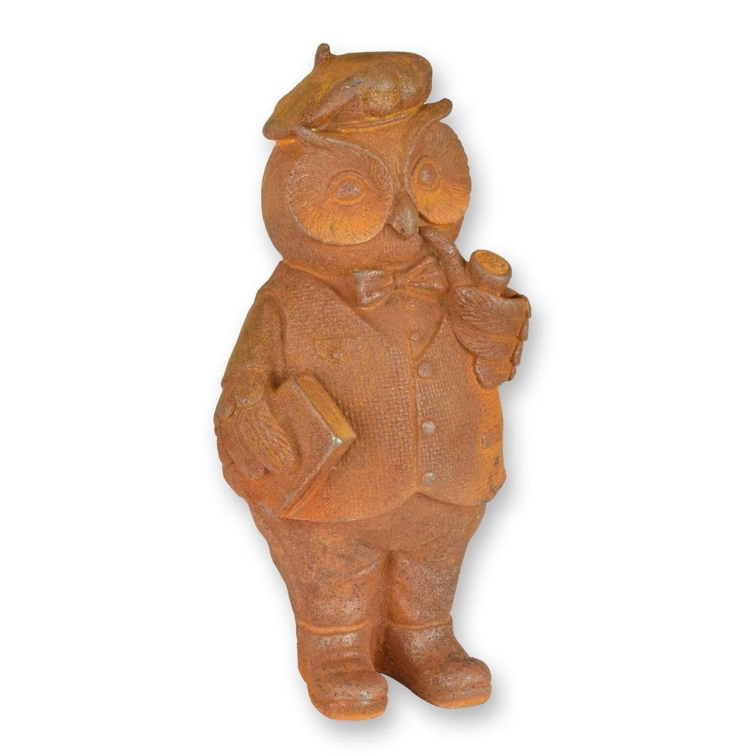 Rusty Cast Iron Figurine of an Owl. Home Decor | Animal Sculptures