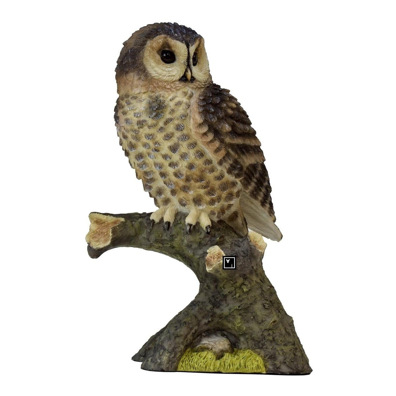 Owl Figurine. Owl on Branch Figurine | Animal Sculptures